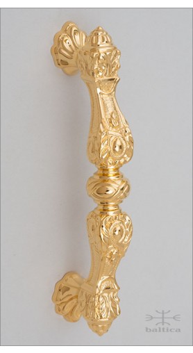 Aurelia cabinet pull II, c-c 4 inch - gold plated -Custom Door Hardware 