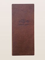 Custom Door Hardware Finish book, leather bound