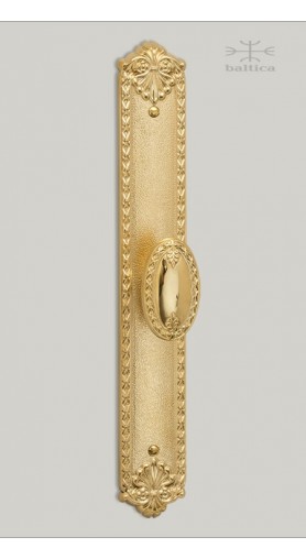 Anastasia backplate I & door knob - polished brass - Custom Door Hardware