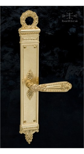Anastasia backplate W & lever - polished brass - Custom Door Hardware