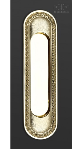 Anastasia recessed pull oval W - polished brass - Custom Door Hardware