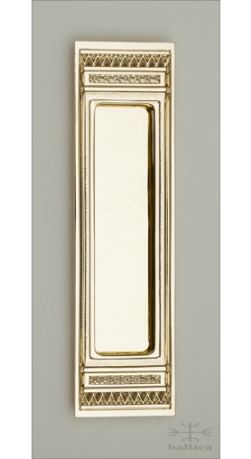 Anastasia recessed pull W,rectangle - polished brass - Custom Door Hardware