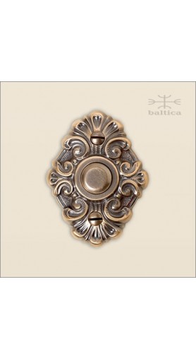 Aurelia bell button - antique bronze - Custom Door Hardware