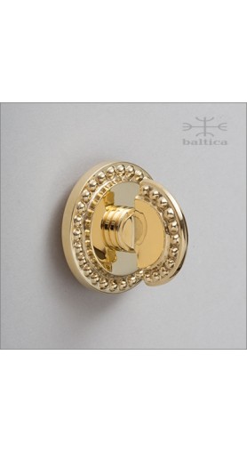 Cranwell half-round keytop turnpiece & rose - polished brass - Custom Door Hardware 