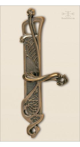 Dalia backplate 38cm & lever - antique brass - Custom Door Hardware