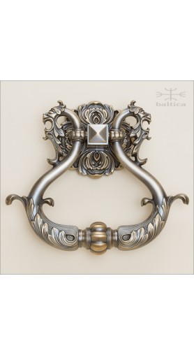 Davide lion door knocker - antique brass - Custom Door Hardware