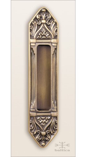 Davide recessed pull 185mm - antique brass - Custom Door Hardware 