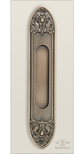 Manifesto recessed pull, 250mm - antique brass - Custom Door Hardware 