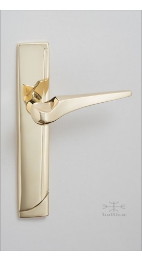 Ojo backplate & lever - polished brass - Custom Door Hardware