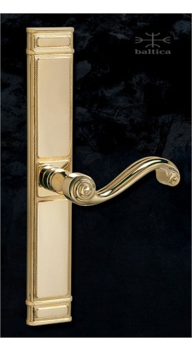 Sundance backplate P, 26.6cm & lever - polished brass - Custom Door Hardware