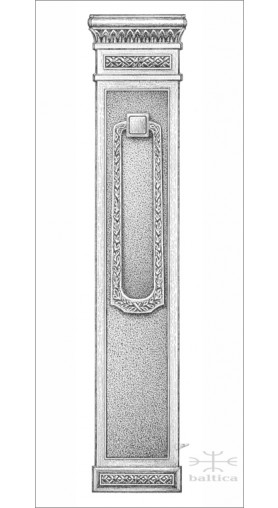Anastasia backplate 29 cm with ring - Custom Door Hardware 