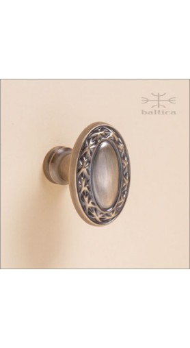 Anastasia cabinet knob, oval | antique bronze | Custom Door Hardware 