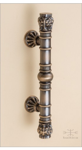 Anastasia cabinet pull II, c-c 3 inch - antique bronze - Custom Door Hardware 