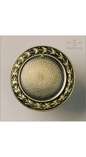 Anastasia cylinder collar round - antique brass - Custom Door Hardware