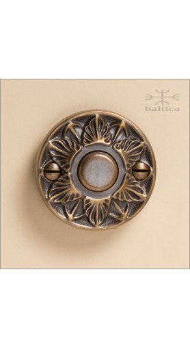 Augustus bell button - antique bronze - Custom Door Hardware 