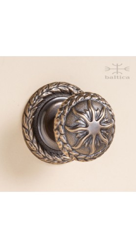 Augustus wardrobe knob S with rose 55mm - aantique bronze - Custom Door Hardware