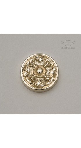 Aurelia deco bolt cover - polished brass - Custom Door Hardware