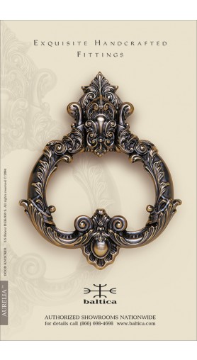 Aurelia door knocker - antique bronze - Custom Door Hardware 