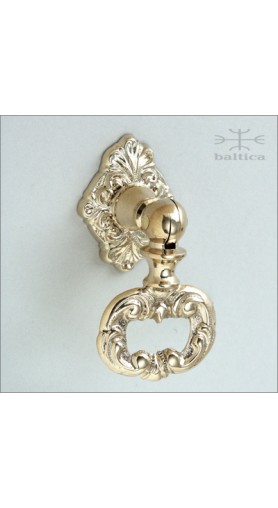 Aurelia turnpiece, hinged w/ rose | polished bronze | Custom Door Hardware