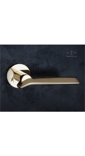 Brim lever & rose - polished brass - Custom Door Hardware2