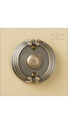 Chartres bell button - antique bronze - Custom Door Hardware 