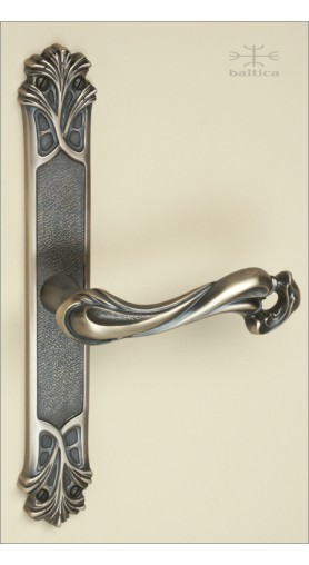 Dalia backplate narrow & lever - antique brass - Custom Door Hardware
