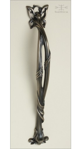Dalia door pull B, c-c 14 inch | Custom Door Hardware | antique bronze