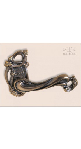 Dalia lever & rose 101mm - antique bronze - Custom Door Hardware 