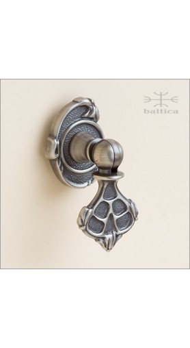 Dalia turnpiece, hinged with rose - antique nickel - Custom Door Hardware
