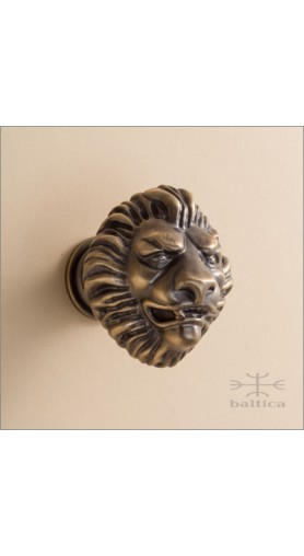 Davide cabinet knob, Lion | antique bronze | Custom Door Hardware
