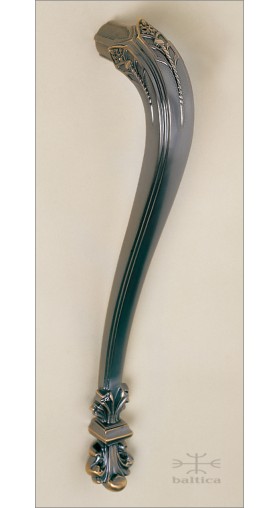 Davide door pull, Leaf, c-c 12 inch | antique bronze| Custom Door Hardware