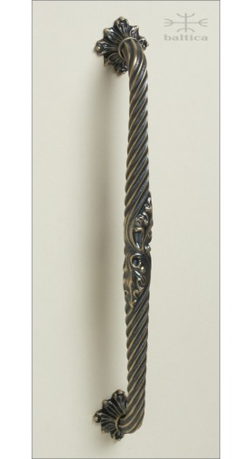Davide door pull T,Leaf, c-c 12 inch | antique bronze | Custom Door Hardware