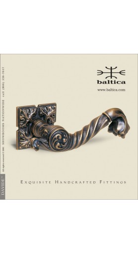 Davide Leaf lever & rose- antique bronze - Custom Door Hardware 