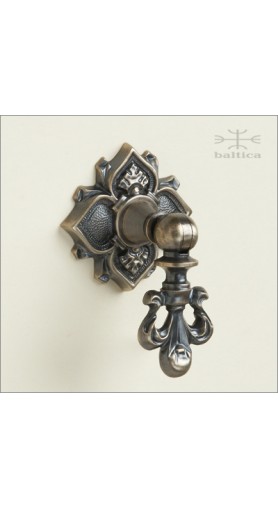 Davide privacy turnpiece, hinged w/ rose | antique bronze | Custom Door Hardware 