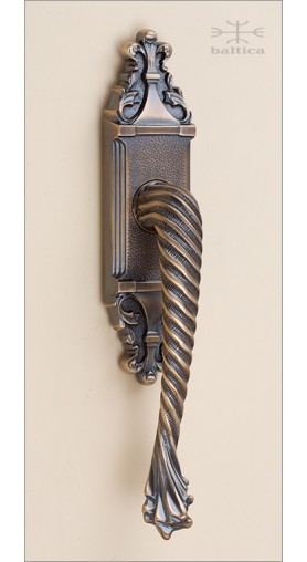 Davide Twist lever & rose W - antique bronze - Custom Door Hardware