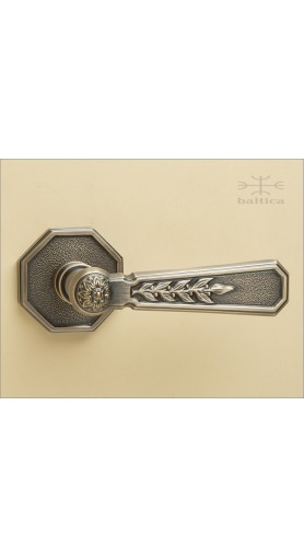 Directoire lever & rose - antique brass - Custom Door Hardware 