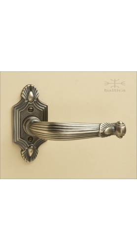 Fluted lever & rose - antique brass - Custom Door Hardware 