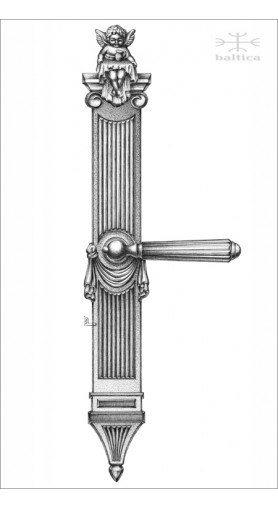 Gabriel backplate T, 41cm & lever | Custom Door Hardware