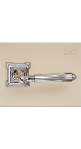 Gabriel lever & rose 52mm - polished nickel - Custom Door Hardware 