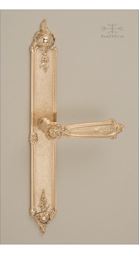 Ilyria backplate narrow & lever - polished bronze - Custom Door Hardware
