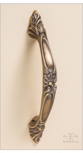 Ilyria cabinet pull, c-c 4 inch - antique bronze - Custom Door Hardware