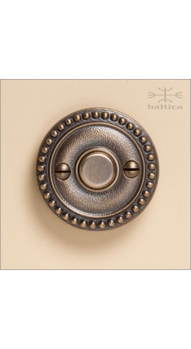 Laureatas bell button - antique bronze - Custom Door Hardware