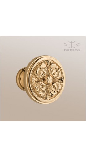 Manifesto cabinet knob, round - polished bronze - Custom Door Hardware