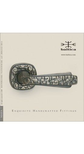 Maya lever & rose - antique brass- Custom Door Hardware 