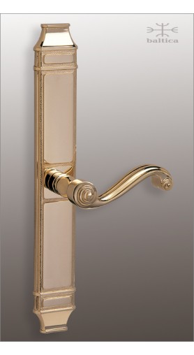 Sundance backplate A, 31cm & lever - polished bronze - Custom Door Hardware