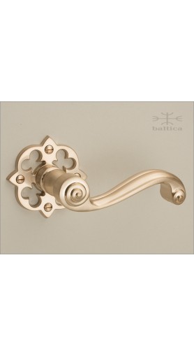 Sundance lever & rose lattice - satin bronze - Custom Door Hardware 