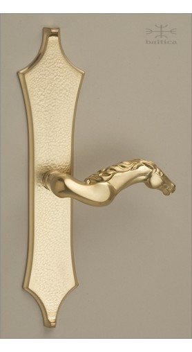 Telluride backplate H, 32cm & lever H - polished brass - Custom Door Hardware