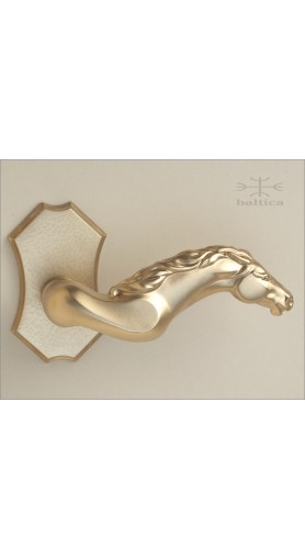 Telluride lever H & rose 90mm | satin brass | Custom Door Hardware 