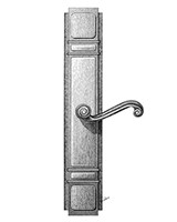 Custom Door Hardware Sundance backplate II, 31.7 cm& lever