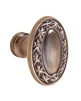 Custom Door Hardware Anastasia cabinet knob, oval small